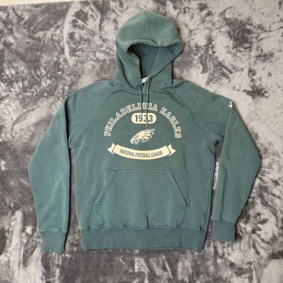 Nike Dri Fit NFL Philadelphia Eagles Green Pullover Hoodie Size Large - Picture 1 of 9